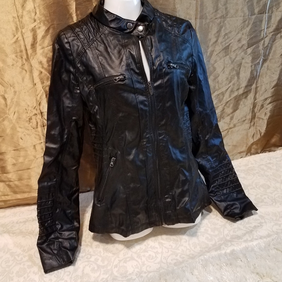 Jackets & Blazers - Faux Leather Jacket